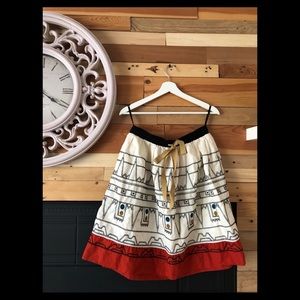 Anthropologie embroidered skirt